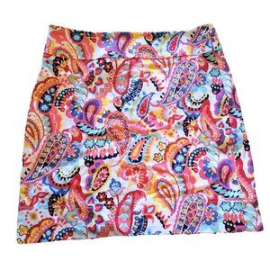 TALBOTS Women's Multicolor Paisley Skirt Size 6 NWOT